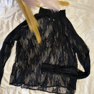 Black lace shirt